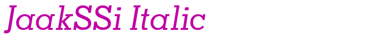 JaakSSi Italic